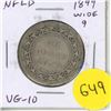 Image 1 : Newfoundland. 1899 Wide 9 Silver 50 Cents. VG-10.