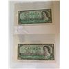 Image 1 : (2) 1954 Canadian 1 Dollar.