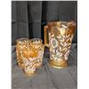 Image 1 : 6 Piece Depression Glass water set (5) Glasses (1) Pitcher