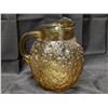 Image 1 : Lq. Amber Depression Glass water Pitcher