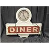 Image 1 : Light up diner sign (plug-in) with battery operated clock