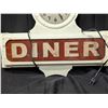 Image 3 : Light up diner sign (plug-in) with battery operated clock