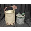 Image 1 : Galvanized Folk Art Watering Can & 1Gal Galvanized Gas Can