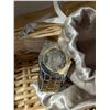 Image 7 : Braided Wooden Basket w/ Variety of Jewelry (Necklaces and bracelets)
