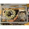 Image 3 : Collection of jewelry (Necklaces, Bracelets, Earrings) W/ Clear Chest and bag w/ Mirror