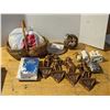 Image 1 : Misc. Lot (Wall Decor, Basket, Plastic Eggs, Christian Books, and etc.)