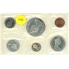 Image 1 : lot of coins1/5/25/50 cent coins, and silver dollar (1965)