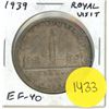 Image 1 : 1939 Silver 1 Dollar Coin Royal Visit EF-40