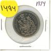 Image 1 : 1974 Canadian 50 Cents Coin.