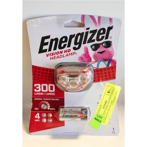 ENERGIZER VISION HD 300 LUMENS HEADLIGHT HEADLAMP