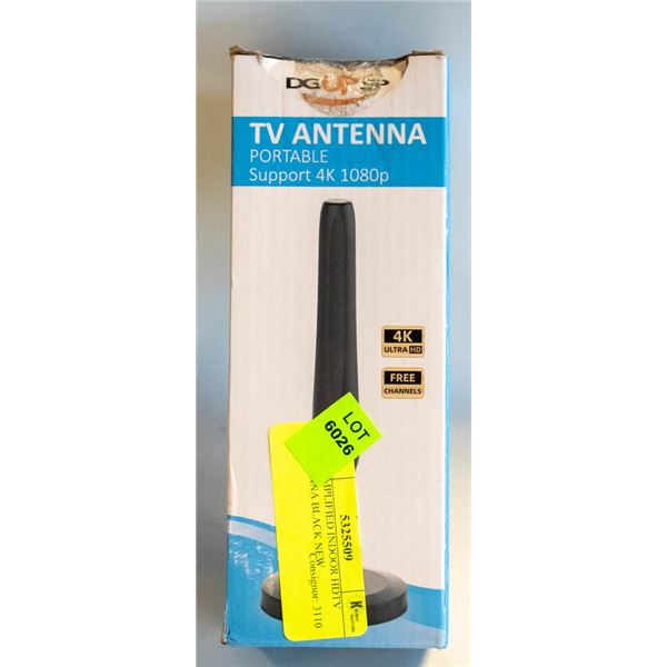 RCA AMPLIFIED INDOOR HDTV ANTENNA BLACK NEW