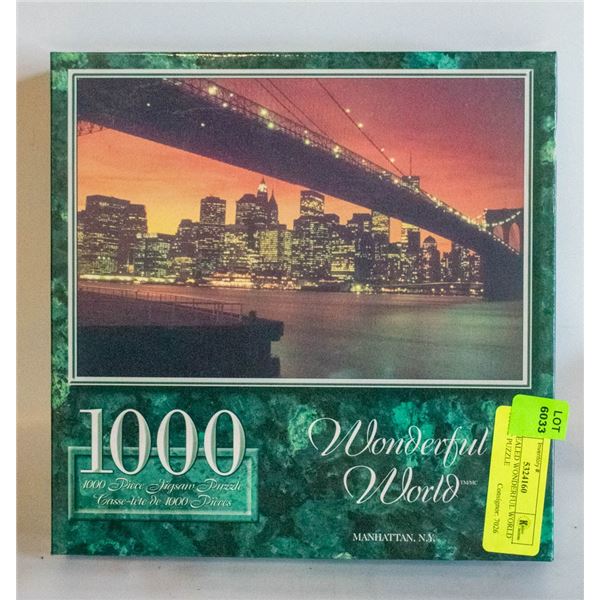 NEW SEALED WONDERFUL WORLD 1000PC PUZZLE
