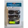 Image 1 : NEW SUNGLASS READERS 2 PK W/ CASES. +1.50