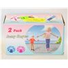 Image 1 : 2 PACK SOFT BEADED JUMP ROPE ADJUSTABLE TANGLE FRE
