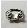 Image 1 : 17) SILVER TONE FROG RING, FREE SIZE.