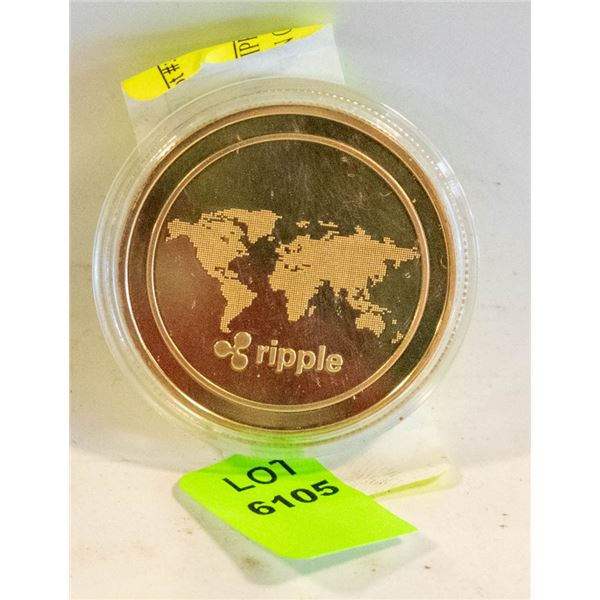 RIPPLE WORLD COIN GOLD PLATED IN CASE