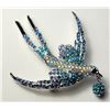 Image 1 : 6) MULTI COLORED CRYSTAL STARLING BROOCH