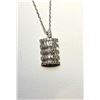 Image 1 : 14) CHANNEL SET BAGGETTE & ROUND CZ PENDANT