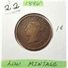 Image 2 : 24) VICTORIAN 1886 CANADIAN LARGE PENNY.