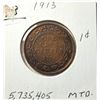 Image 1 : 25) CANADIAN 1913 LARGE PENNY.