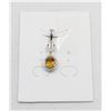 Image 1 : #56-NATURAL YELLOW CITRINE & CZ PENDANT