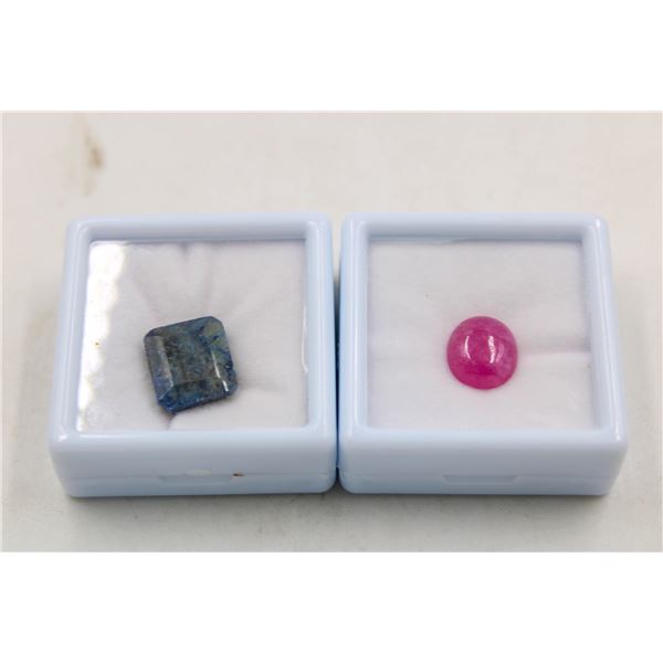 #22-NATURAL RUBY 7.25CT & SAPPHIRE14.95CT GEMSTONE