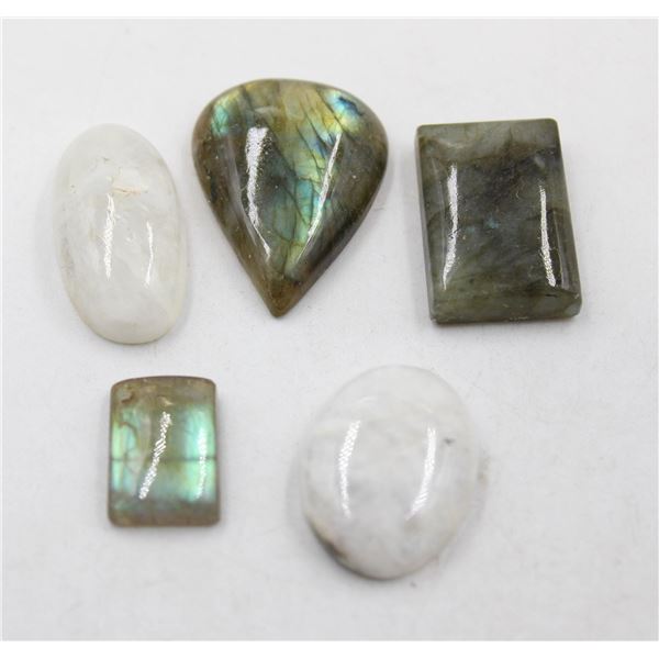#110-NATURAL MOONSTONES & LABRADORITE 115.15CT