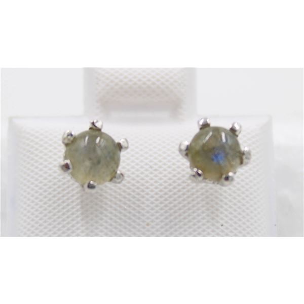 #164-NATURAL FIRE  MOONSTONE EARRING