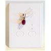 Image 1 : #132-NATURAL RUBY & CZ PENDANT
