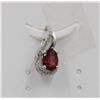 Image 1 : #180-NATURAL PHODOLITE GARNET & CZ PENDANT