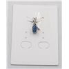 Image 1 : #86-NATURAL BLUE SAPPHIRE & CZ PENDANT