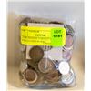Image 1 : 2.5LBS WEIGHT VARIOUS OLD WORLD COINS IN BAG