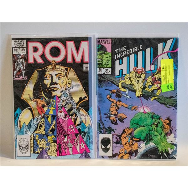 ROM #39, INCREDIBLE HULK #313 CLASSIC COMICS