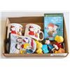 Image 1 : CHARLIE BROWN MUGS, OVEN MITTS, VIDEO & TOYS