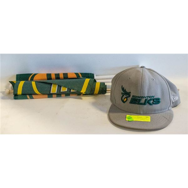 FLAGS - CFL EDMONTON ELKS BASEBALL CAP & FLAGS