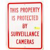 Image 1 : SURVEILANCE WARNING SIGN, LARGE 18" x 24" STEEL
