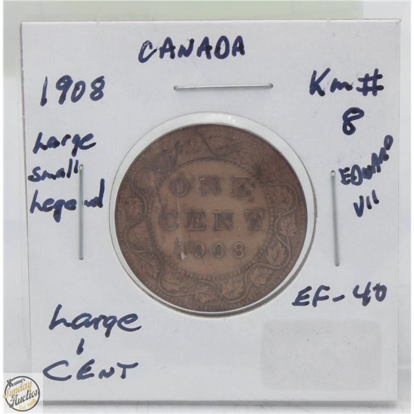 CDN CENT COIN COLLECTION DESIRABLE 1908