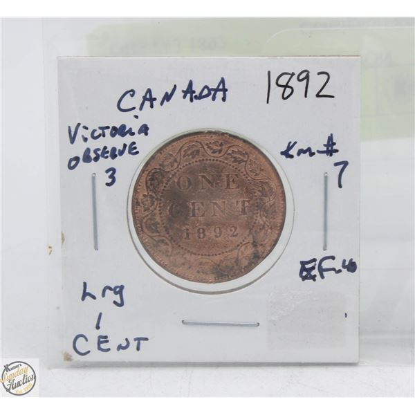 CDN CENT COIN COLLECTION OBSV#3 1892