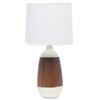 Image 1 : NEW DARK WOOD AND OFF WHITE LAMP
