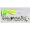 Image 1 : LOT OF PRETOLE 6 PAIRS SILVER TONED STUD EARRINGS