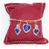 Image 1 : HEART-SHAPED JEWELRY SET - EARRINGS, AND NECKLACE