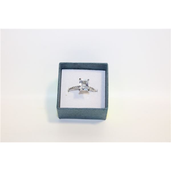 SILVER PLATED RING SZ8