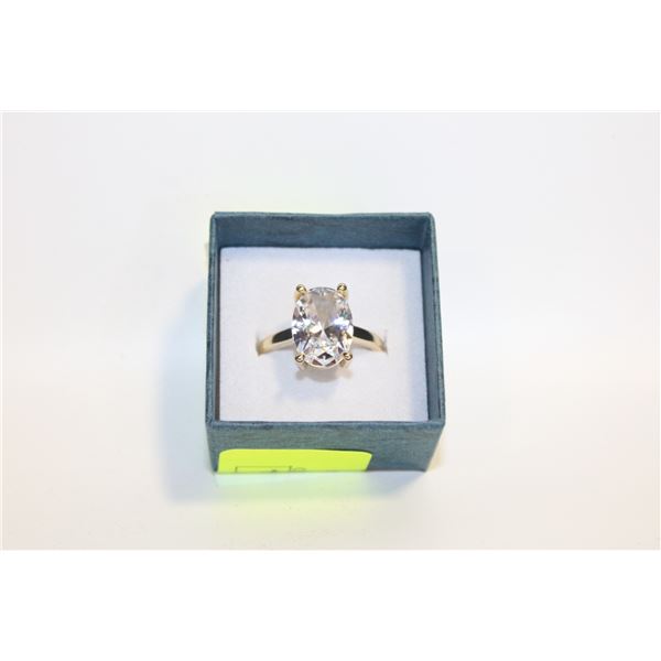 SPARKLE OVAL CUT YELLOW GOLD TONE