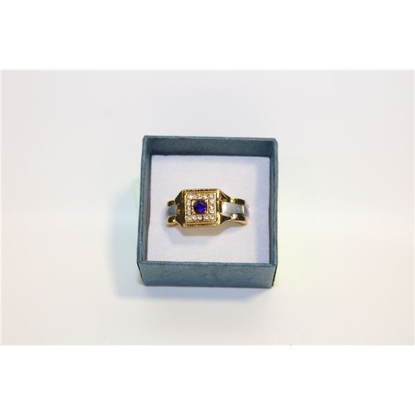 MENS WATCH-LOOK 2-TONE RING SZ10