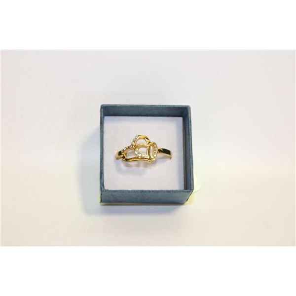 HEART SHAPED RHINESTONE TWO HEARTS BEATING AS ONE