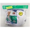Image 1 : ANKLE SOCKS WHITE 6-12 SIZE 6-PACK FRUIT OF THE