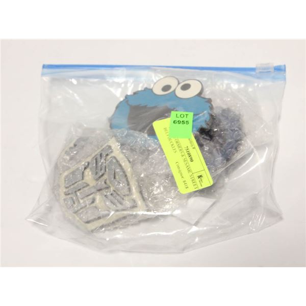 TRANSFORMERS & SESAME STREET BELT BUCKLES