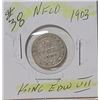 Image 1 : 12)  NEWFOUNDLAND 1903 DIME, 92.5% SILVER.