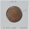 Image 1 : 11)  CANADIAN 1909 LARGE PENNY.