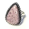 Image 1 : 20)  PEAR SHAPED NATURAL LEPIDOLITE SIZE 6 RING